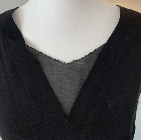 Scotch & Soda Black & Mesh Sleeveless Blouse - Picture 2 of 4